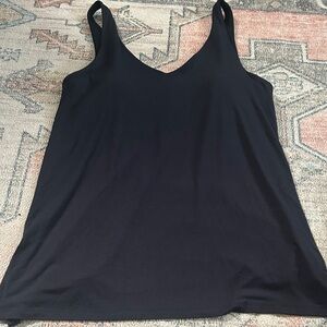 Athleta Black V-Neck Bra Tank Camisole XL